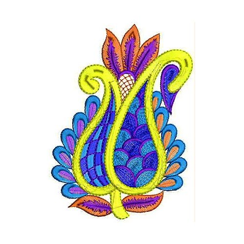 Silk Art Embroidery Applique Design