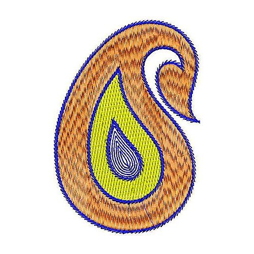 Smart Work Embroidery Paisley Applique Design