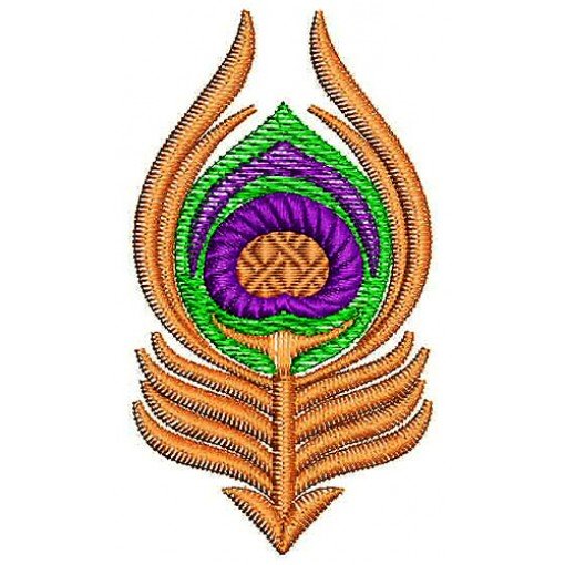 4690 Peacock Feather Embroidery Applique Design