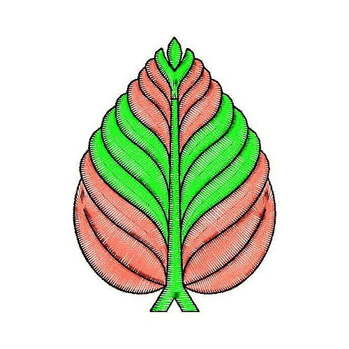 Autumn Shimmer Embroidery Leaf Applique Design