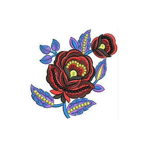 Tiny Flower Netting Applique Embroidery Design