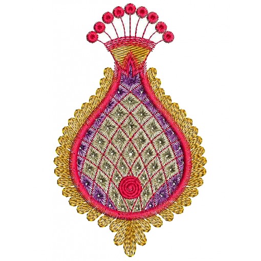 5.35 x 3.22 Inch Applique Embroidery Design