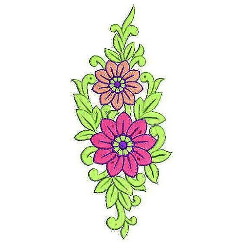 Lovely Applique Shoulder Embroidery Design