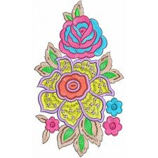 Floral Pillow Cover Applique Design