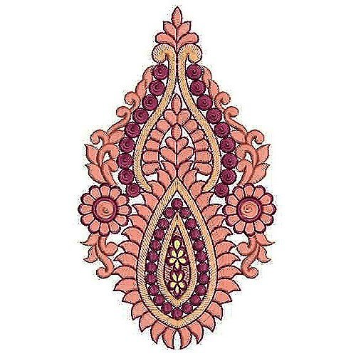 Beautiful Fashion Hijab Applique Embroidery Design