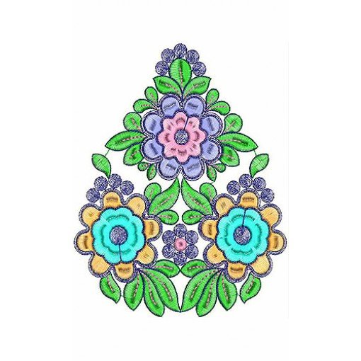 Applique Embroidery Design For Dress