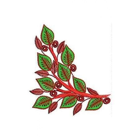 Lovely Decorative Leaf Pattern Applique Design