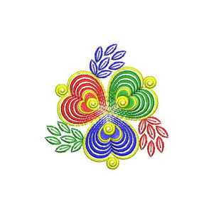 Heart Applique Design For Girls Frock