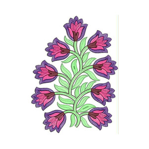 Baby Girl Applique Flowers Design