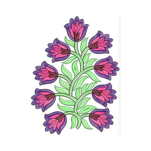 Baby Girl Applique Flowers Design