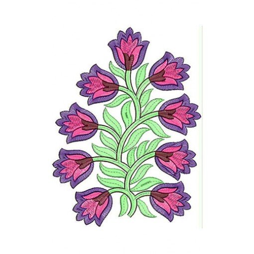 Baby Girl Applique Flowers Design