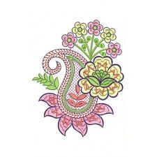 Paisley with Flower Patch Embroidery 6529