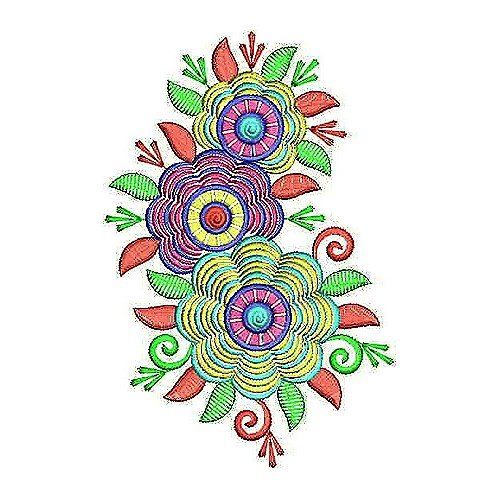 Aztec Dress Shoulder Embroidery Applique Design
