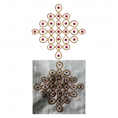 7 Dots Sikku Kolam Embroidery