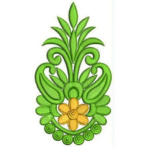 5.15 x 2.79 Inch Applique Embroidery Design