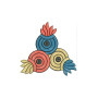 Round Applique Embroidery Design