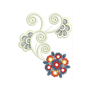 Wall Art Flower Applique Design