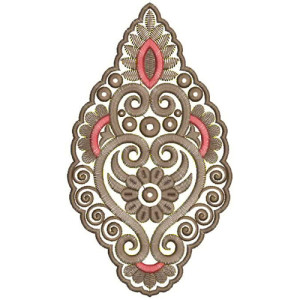 7.83 x 4.40 Inch Applique Embroidery Design