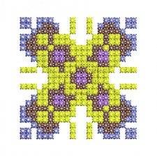 Cross Stitch Applique Embroidery Design