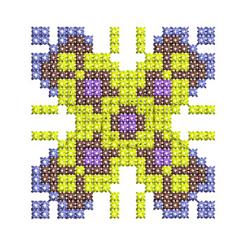 Cross Stitch Applique Embroidery Design