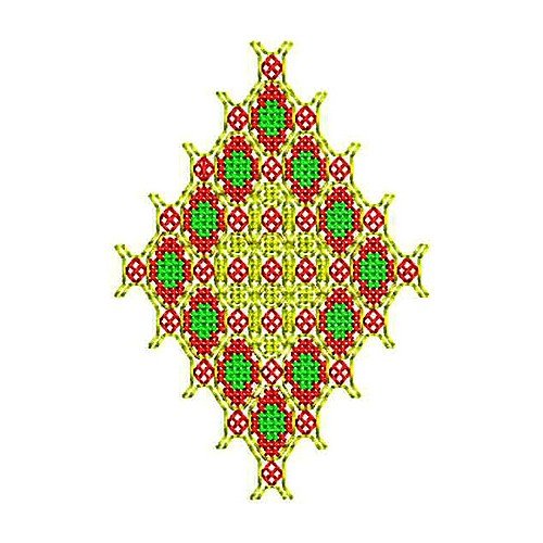 Cross Stitch Coat Embroidery Patch Design