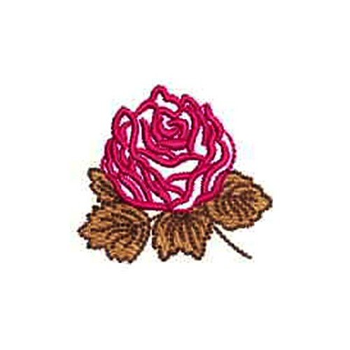Small Red Rose Embroidery Design