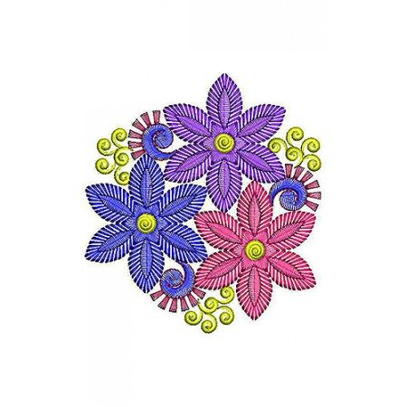 Cushion Cover Flora Embroidery Design