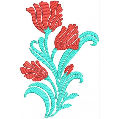 Fancy Flower Butta Embroidery Design