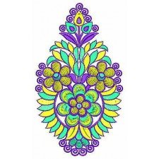 Corner Pallu Bridal Applique Embroidery Design Corner Pallu Bridal Applique Embroidery Design