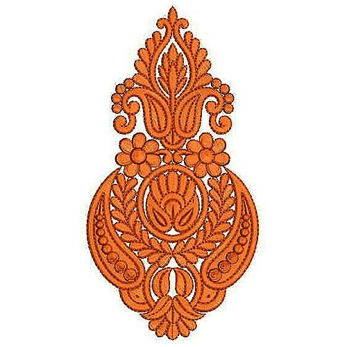 Blue Color Cotton Thread Patch Embroidery Design