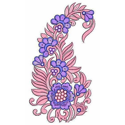 Long Stitch Applique Patch Paisley Embroidery Design
