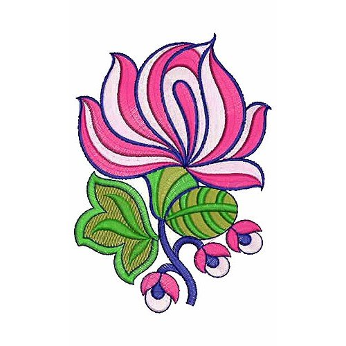 Lotus Embroidery Design