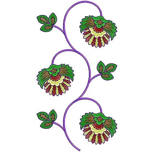 Floral Vine Embroidery Design