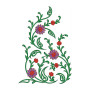 Flower Vine Wall Art Embroidery Design