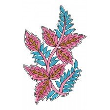 Leaf Patch Embroidery Design
