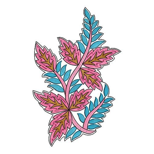 Leaf Patch Embroidery Design