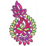 Feminine Dress Applique Embroidery Design