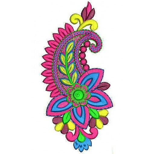 Shiny Thread Striped Applique Embroidery Design Shiny Thread Striped Applique Embroidery Design