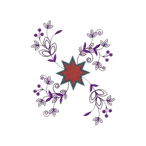 Table Corner Cross Stitch Embroidery