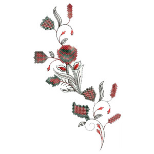 Flower Vine Embroidery For Skirts