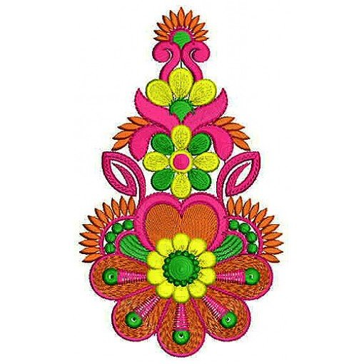 Dot Print Dress Applique Embroidery Design Dot Print Dress Applique Embroidery Design