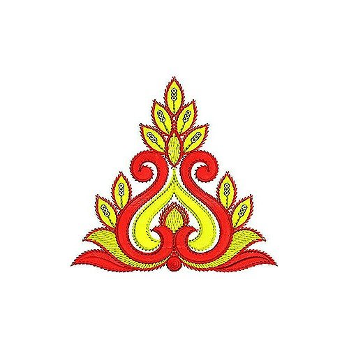Charming Printed Embroidery Applique Design