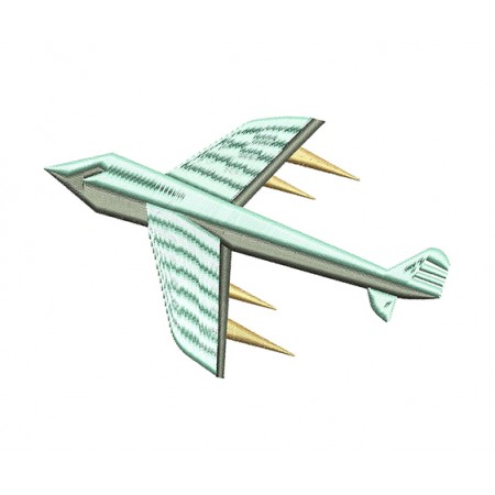 Airplane Applique Embroidery Design