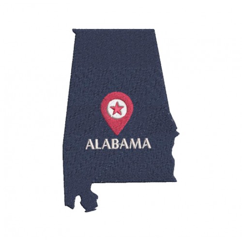 Alabama A Embroidery Design