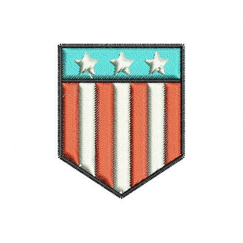 American Shield Embroidery Patch