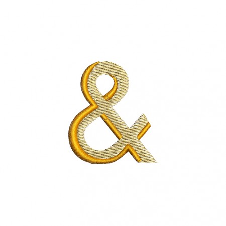 Ampersand Embroidery Design