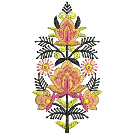 Applique Embroidery Design For Kurti 26235
