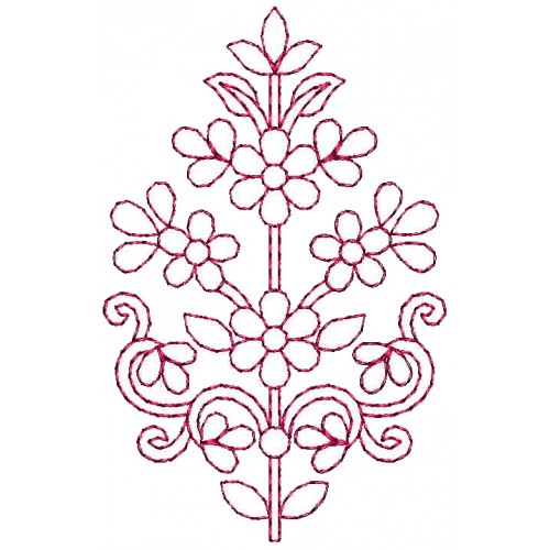 Apron Run Stitch Applique Embroidery Design 25492