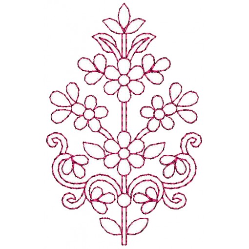 Apron Run Stitch Applique Embroidery Design 25492