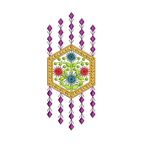 Arabic Geometric Embroidery Applique